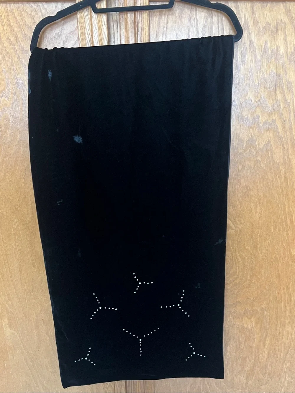 VTG 1960s Black Velvet with Rhinestone & pearl Shawl Shoulder Wrap